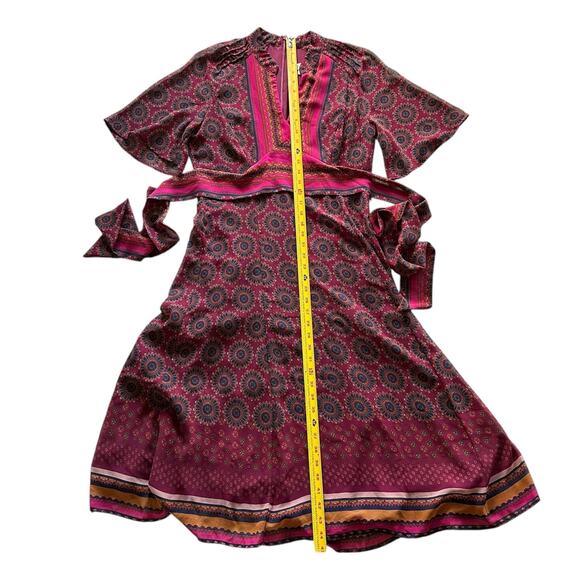 Womens Dress Size 6 Multicolor Maxi Boho Hippie Indie Modest Earthy Flowy Retro - Picture 2 of 6